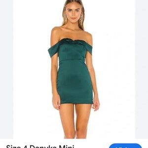 NBD Teal Off-Shoulder Mini Dress, size SMALL